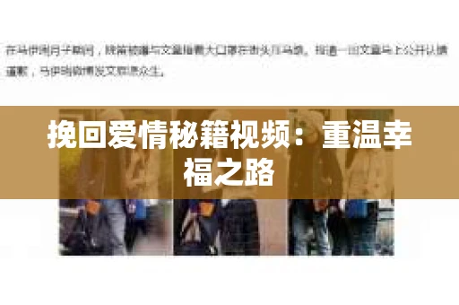 挽回爱情秘籍视频：重温幸福之路