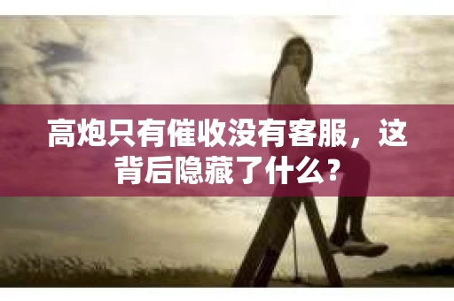 高炮只有催收没有客服，这背后隐藏了什么？