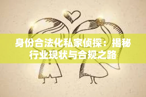 身份合法化私家侦探：揭秘行业现状与合规之路