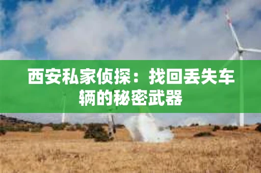 西安私家侦探:找回丢失车辆的秘密武器 西安私家侦探:找回丢失车辆的秘密武器