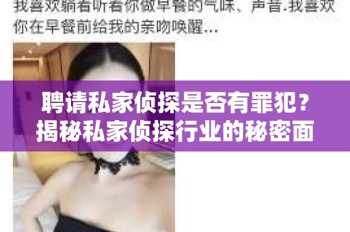 聘请私家侦探是否有罪犯？揭秘私家侦探行业的秘密面纱