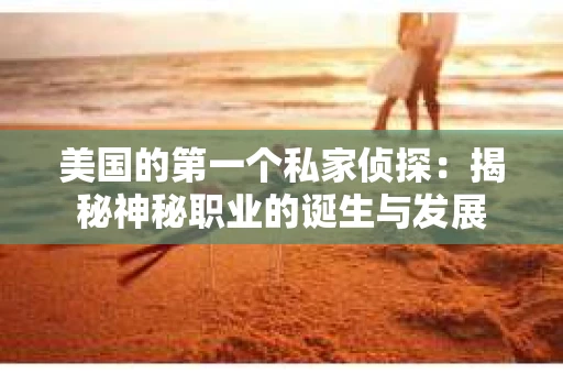 美国的第一个私家侦探：揭秘神秘职业的诞生与发展