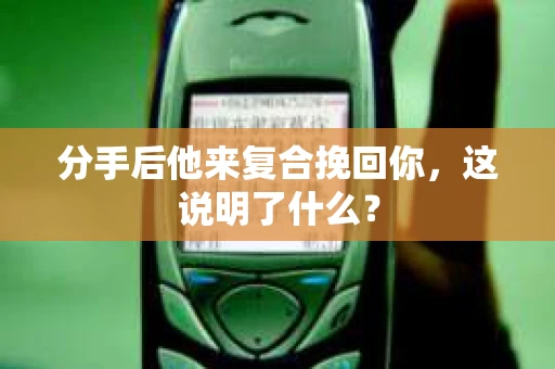 分手后他来复合挽回你，这说明了什么？