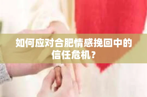 如何应对合肥情感挽回中的信任危机？